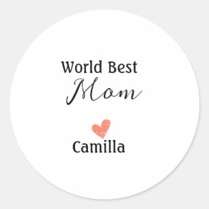 Världens bästa mamma glädje mors dag mormor namhea runt klistermärke