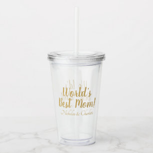 Världens bästa Mamma guld anpassningsbar-skript sö Take Away Mugg