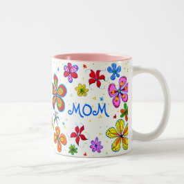 Världens bästa Mamma har illustrerats Två-Tonad Mugg