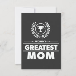 Världens Bästa MAMMA Härlig Utmärkelse Mors Dag Tack Kort