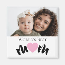 Världens Bästa Mamma Hjärtfoto Vit Anpassad