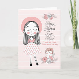 Världens bästa MAMMA i Mors dag Rosa Helgkort