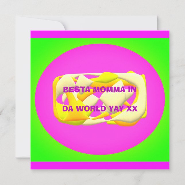 Världens bästa Mamma i mycket färgstark designtext (Framsida)