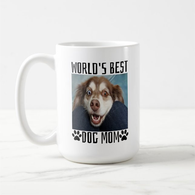 Världens bästa Mamma-kaffe Mugg i Hund (Vänster)