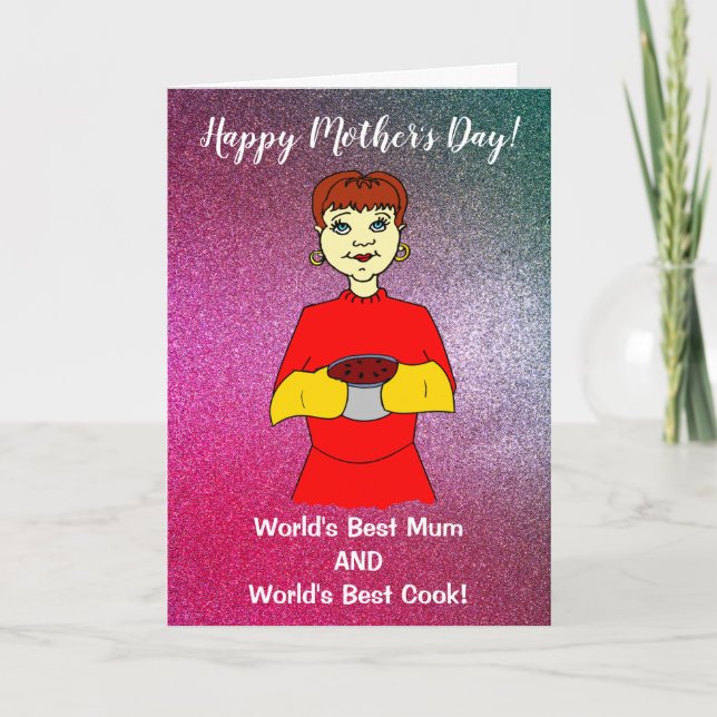 Världens Bästa Mamma Kokar Moderdag Kort (Framsida)