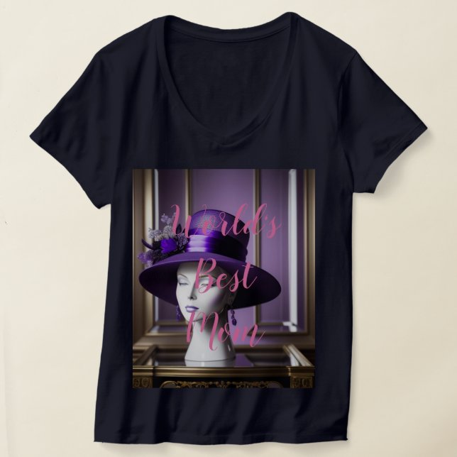Världens bästa Mamma-kvinnors grundläggande V-Nack T Shirt (Laydown)