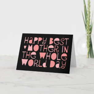 Världens bästa Mamma Lycklig-kort för Mors dag Kort