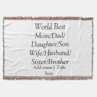 Världens bästa mamma-make-fru, pappa-dotter