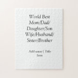Världens bästa mamma-make-fru, pappa-dotter pussel<br><div class="desc">Design</div>