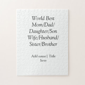 Världens bästa mamma-make-fru, pappa-dotter pussel