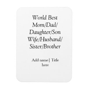 Världens bästa mamma make maka pappa dotter son magnet