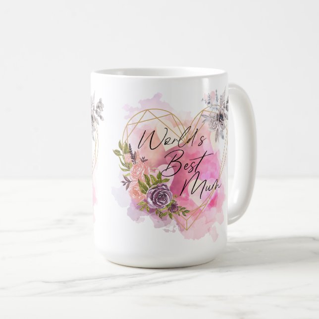 Världens Bästa Mamma Mors Dag Födelsedagspresent Kaffemugg (Framsida höger)