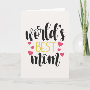 Världens bästa Mamma Mors dag   Kort för hälsning