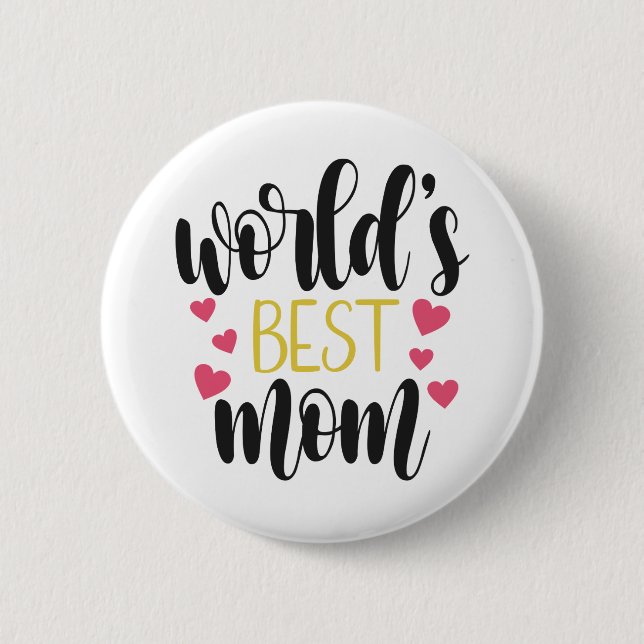 Världens bästa Mamma Mors dag | PIN-knapp Knapp (Framsida)
