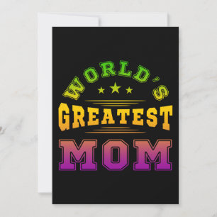 Världens Bästa Mamma Mors Dag Present Inbjudningar