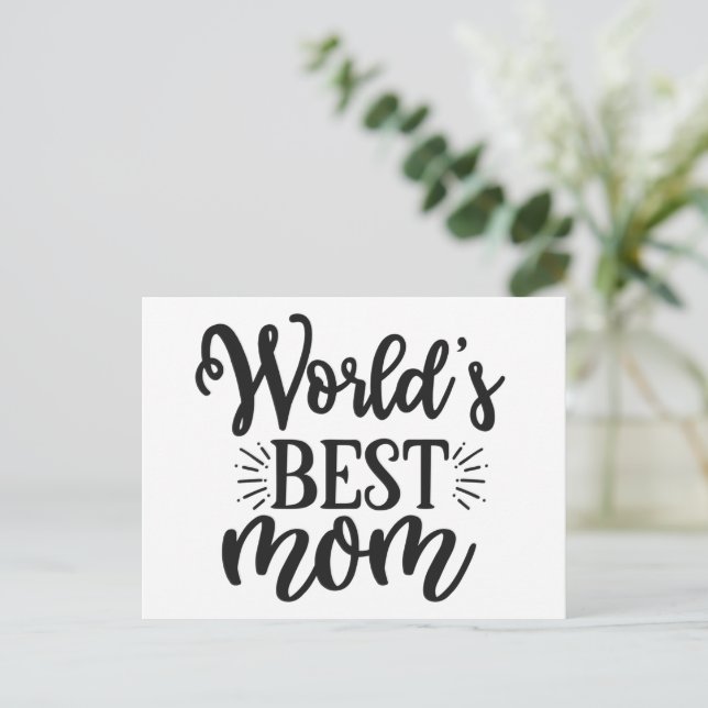 Världens bästa mamma - Mors dag Vykort (Stående Fram)