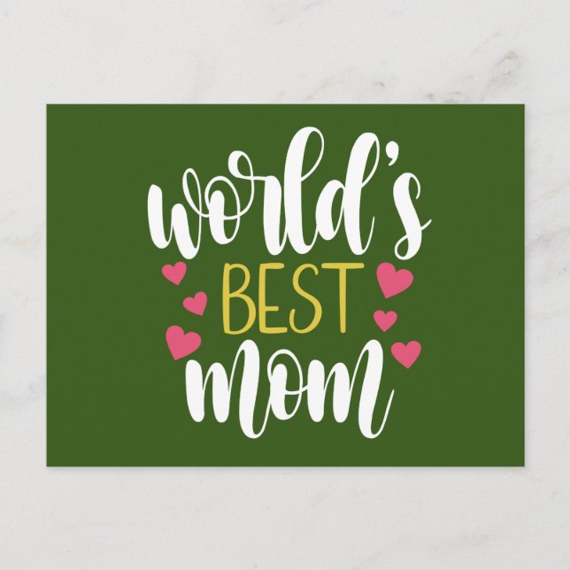Världens bästa Mamma Mors dag | vykort (Framsida)