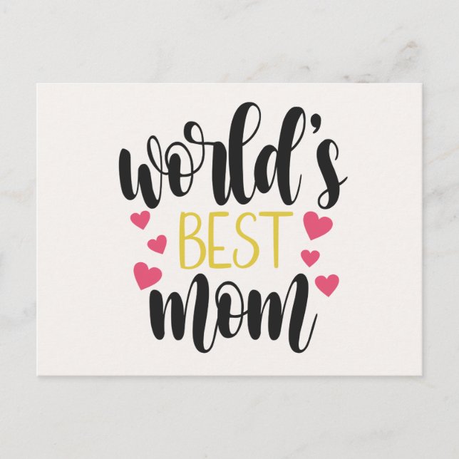 Världens bästa Mamma Mors dag | vykort (Framsida)