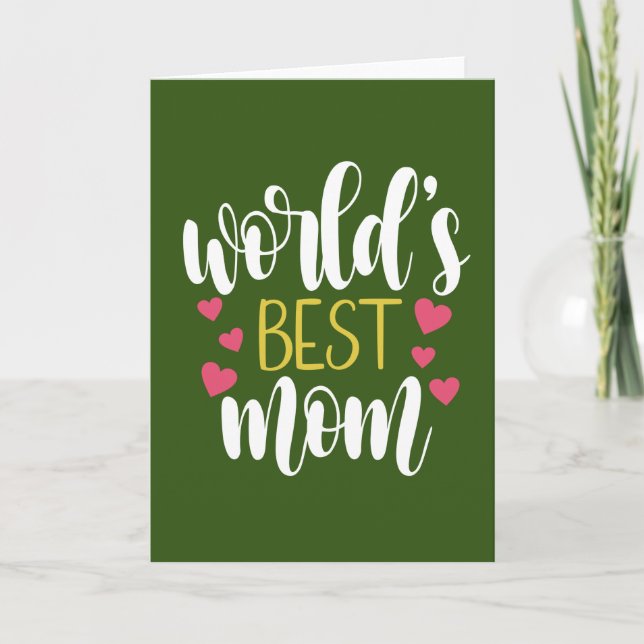 Världens Bästa Mamma Mors Dag | Vykort (Framsida)