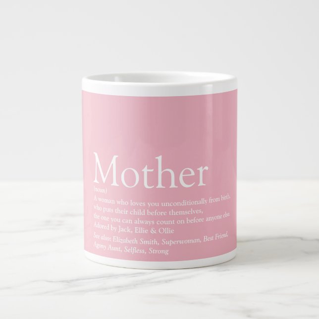 Världens bästa mamma någonsin Definition Jumbo Mugg (Framsidan)