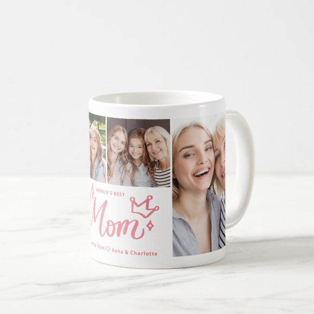 Världens Bästa Mamma Någonsin Foto Collage Mors Da Kaffemugg (Framsida höger)