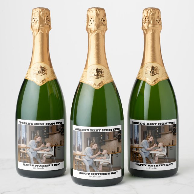 Världens bästa mamma någonsin lycklig mors dag vin (Flaskor)