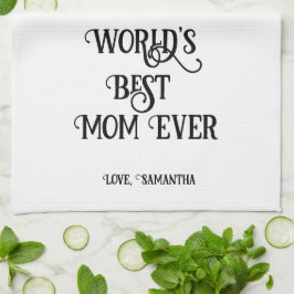 Världens bästa Mamma någonsin Mors dag, kock mor Kökshandduk