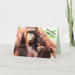 Världens Bästa Mamma - Orangutang Morsdagskort Kort