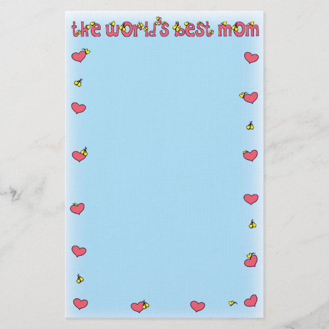 världens bästa mamma pappersvaror brevpapper (Framsida)