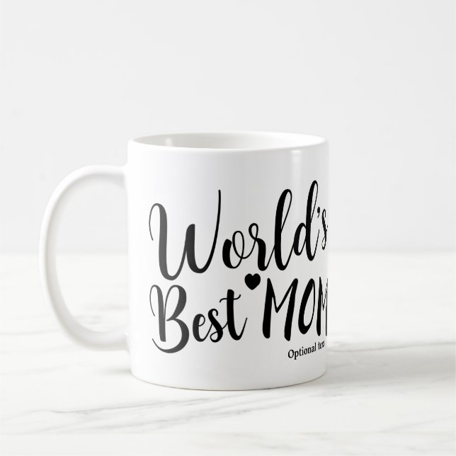 VÄRLDENS BÄSTA MAMMA-Personligens anpassade namn Kaffemugg (Vänster)