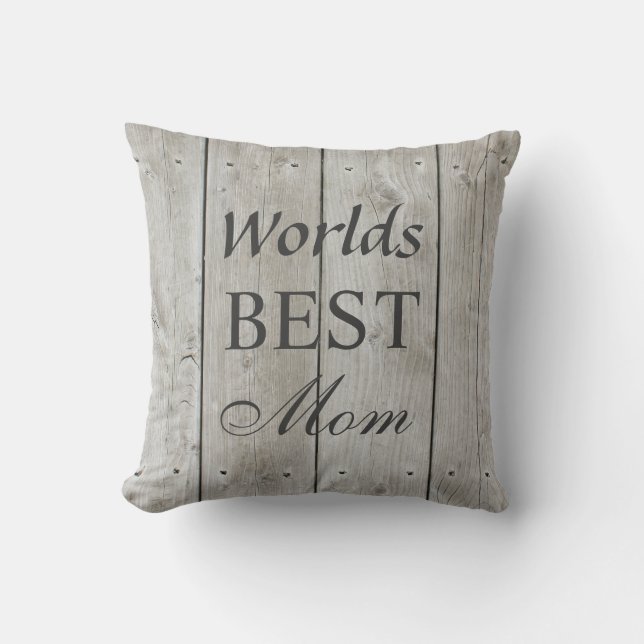 Världens bästa Mamma Pillow på Barn Board Kudde (Framsida)