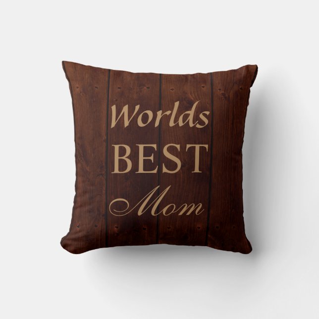 Världens bästa Mamma Pillow på Mörk Barn Board Kudde (Framsida)