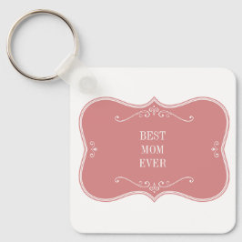 Världens bästa mamma, rosa ram-nyckelkedjan nyckelring