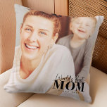 Världens bästa Mamma sedan 20XX Modern Photo Kudde<br><div class="desc">Den här enkla och moderna designen består av sans serif och lekfull kursiv typografi och lägger till ett foto av anpassningsbarna.</div>