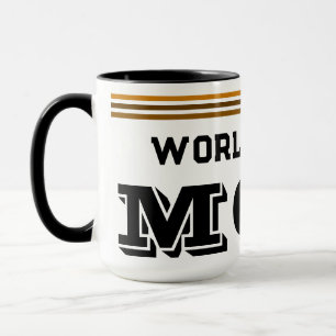 Världens bästa Mamma-sportsy-bruna stripe-kaffe Ko Mugg