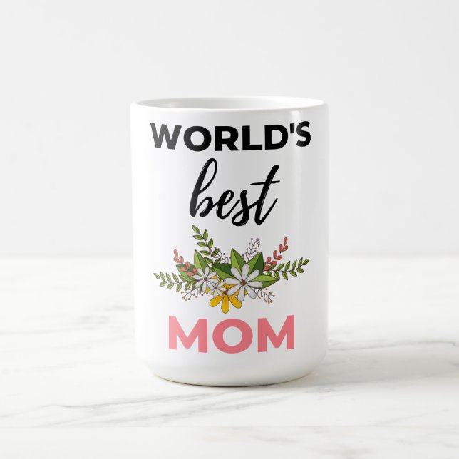 Världens bästa Mamma svart Kaffemugg (Center)