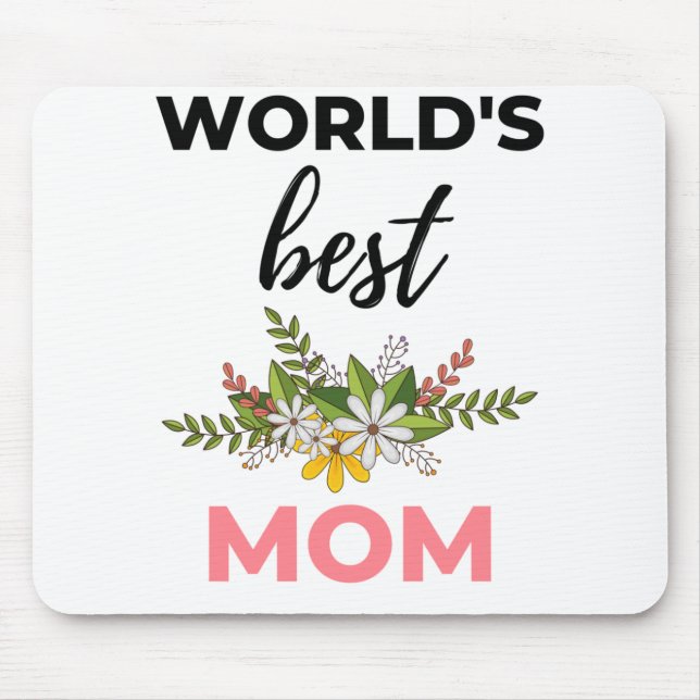Världens bästa Mamma svart Musmatta (Framsidan)