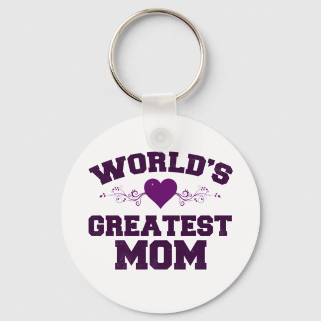 Världens bästa mamma T-shirt Nyckelring (Framsida)
