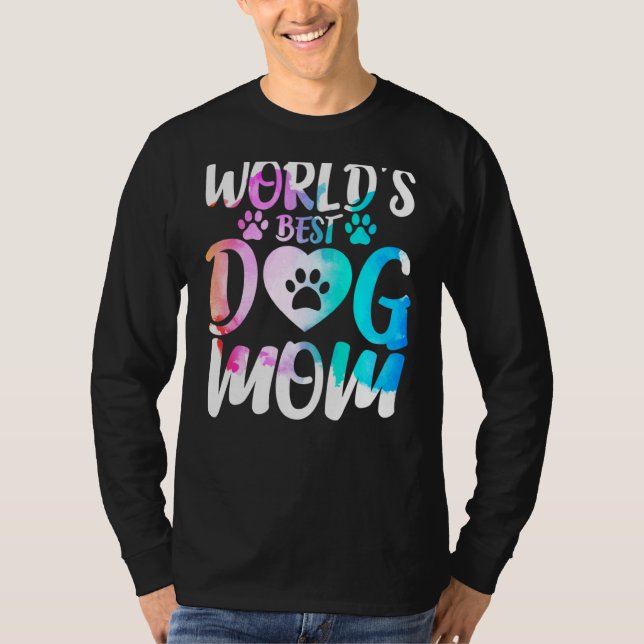 Världens bästa Mamma Tass Heart Puppy Mor Mamma T Shirt (Framsida)