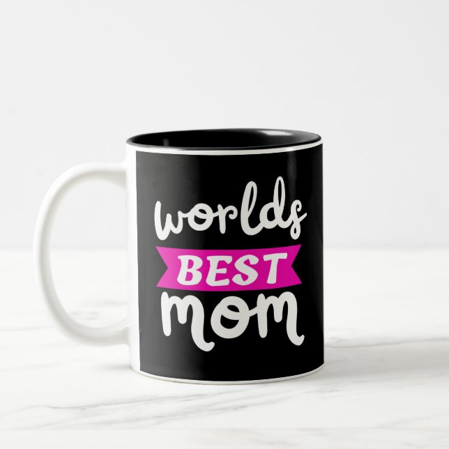 världens bästa mamma Två-Tonad mugg (Vänster)
