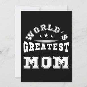 Världens Bästa Mamma Typografi Mors Dag Present Inbjudningar