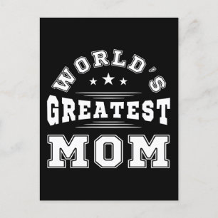 Världens Bästa Mamma Typografi Mors Dag Present Vykort