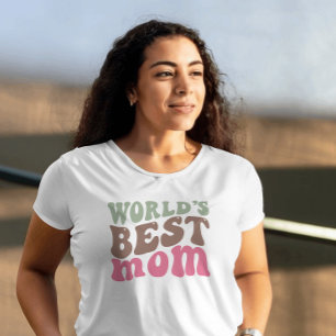 Världens bästa mamma typografi söt trendig t shirt