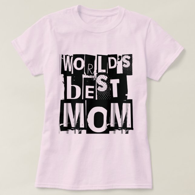 Världens bästa Mamma-typografi T Shirt (Design framsida)