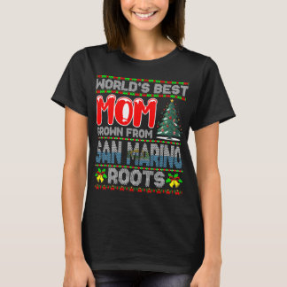 Världens Bästa Mamma Uppvuxen i San Marino Julpres T Shirt