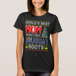 Världens Bästa Mamma Uppvuxen I Uruguay Julpresent T Shirt