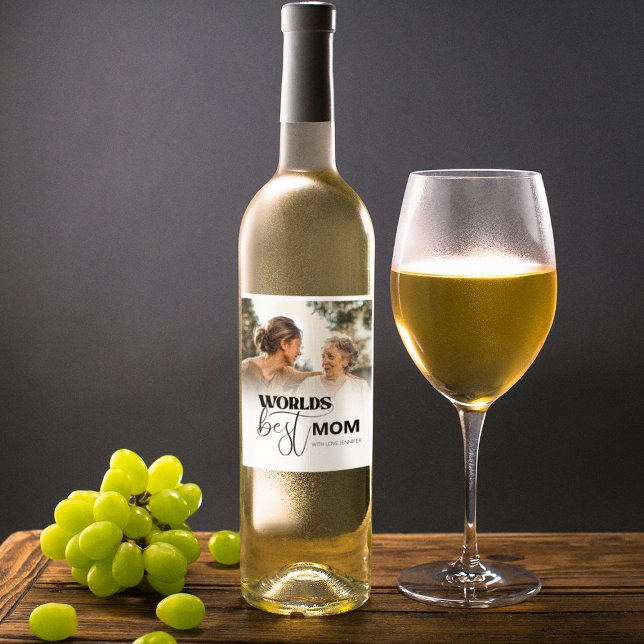 Världens bästa Mamma Vinflaska Etikett (Skapare uppladdad)