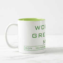 Världens Bästa Man - Son, Make, Pappa, Farfar Två-Tonad Mugg