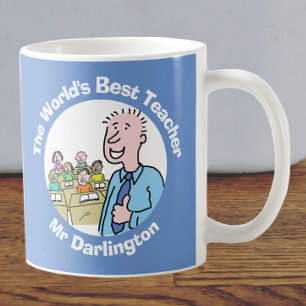 Världens bästa manliga lärare kaffemugg