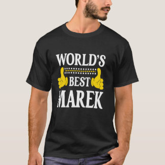 Världens Bästa Marek Förnamn Förnamn Roligt T Shirt